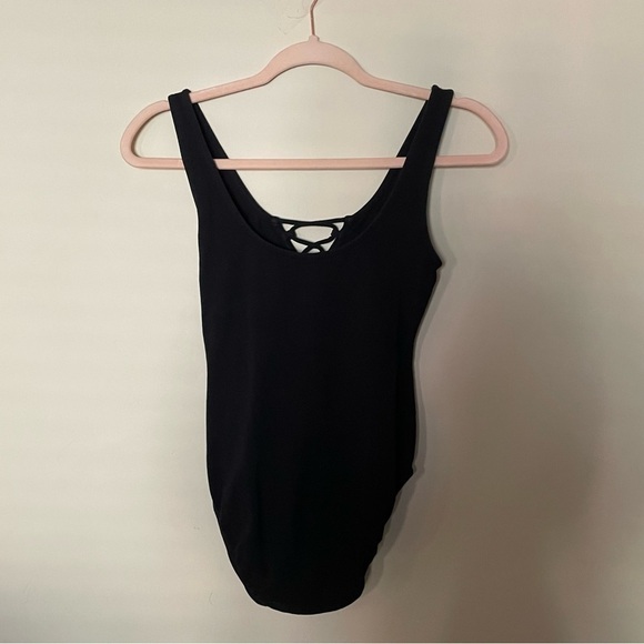 Divided H&M Black Corset Sleeveless Bodysuit - Picture 6 of 6